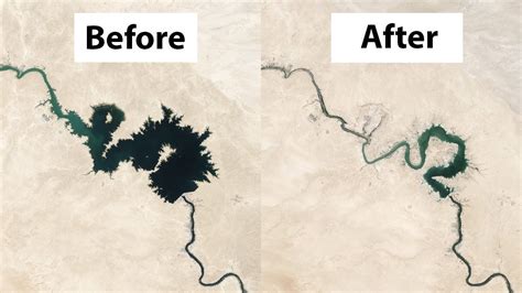 From the Syrian border to the. . Euphrates river map before and after